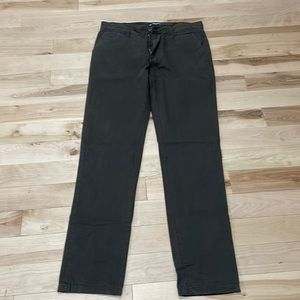 Peter England Super Slim Gray/Green Cotton Pants